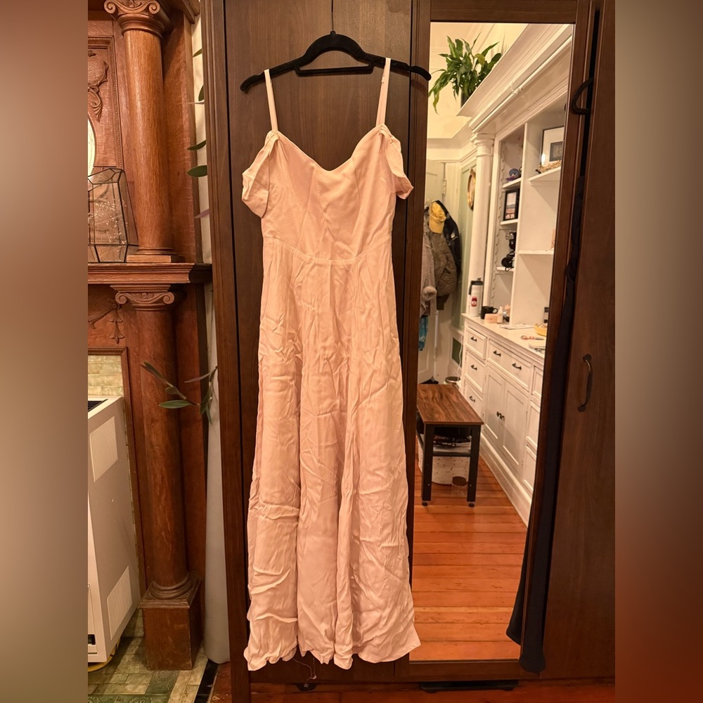 Reformation floor length nude dress
